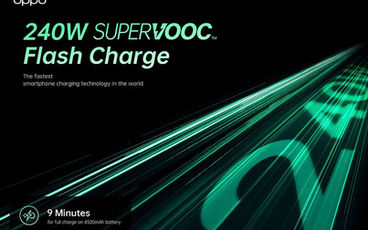 MWC 2022: OPPO ra mắt công nghệ sạc nhanh 240W, đầy 100% pin trong 9 phút