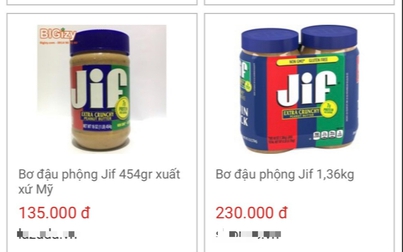 Thu hồi nhiều sản phẩm bơ đậu phộng Jif nghi nhiễm khuẩn