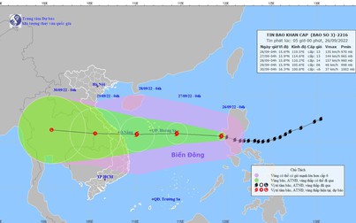 Dự báo ngày 28/9, bão Noru sẽ đổ bộ vào đất liền, miền Trung sắp mưa lớn