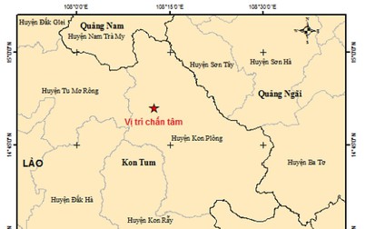Sáng nay lại xảy ra động đất ở Kon Tum, Quảng Ngãi