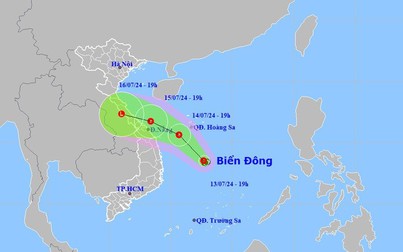 Áp thấp nhiệt đới giật cấp 8 hình thành trên Biển Đông, đất liền mưa lớn