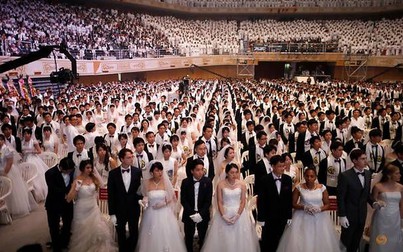4.000 cặp uyên ương từ 64 nước làm đám cưới tập thể ở Hàn Quốc