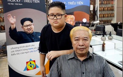 Dịch vụ cắt tóc miễn phí 'kiểu ông Kim và ông Trump' lên báo nước ngoài