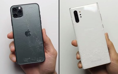 Sẽ ra sao sau khi thử ngiệm thả rơi iPhone 11 Pro Max và Galaxy Note 10+?