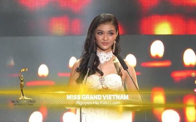 Kiều Loan tự tin thuyết trình tiếng Anh ở Miss Grand Int 2019