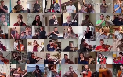 49 nghệ sĩ trình diễn giao hưởng dù mỗi người một nơi