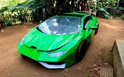 Người đàn ông ở Ấn Độ tự chế siêu xe Lamborghini Huracan từ phế liệu