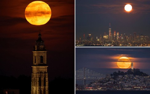Ngắm siêu trăng cuối cùng của năm 2022 từ khắp nơi trên thế giới
