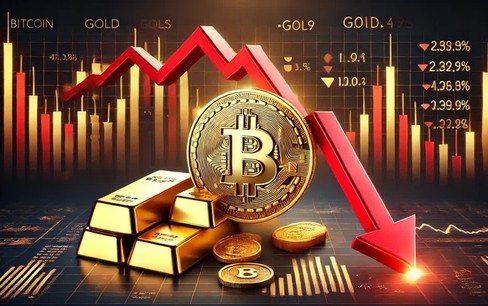 Bitcoin xuống dưới 70.000 USD, chứng khoán và vàng gặp khó