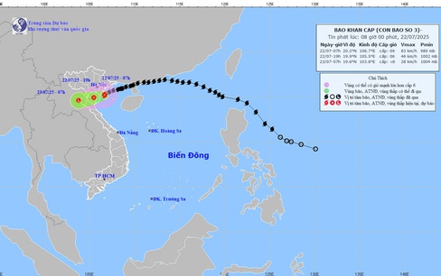 Bão số 3 tiến sát đất liền Hưng Yên - Ninh Bình, gây mưa lớn diện rộng