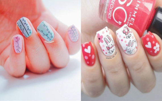 Gợi ý mẫu nail siêu dễ thương và ngọt ngào của Thái Lan cho nàng bánh bèo diện ngày Thu