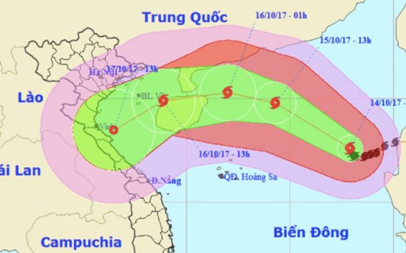 Bão số 11 suy yếu thành áp thấp nhiệt đới