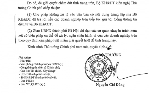 Bị một nhóm doanh nghiệp quấy nhiễu, Bộ Kế hoạch và Đầu tư kêu cứu Thủ tướng