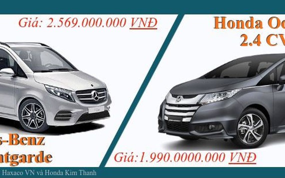 Chọn Honda Odyssey và Mercedes-Benz V250, xe van dành cho gia đình đông người