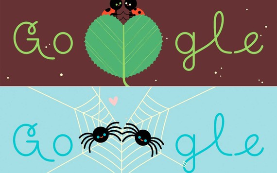 Valentine 2019: Tại sao sâu, nhện, cánh cam lại xuất hiện trên Google Doodle