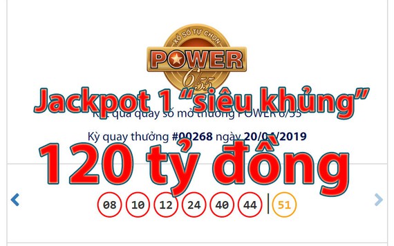 Giải Jackpot 1 "siêu khủng" 120 tỉ đồng đã có chủ sau hơn 3 tháng treo thưởng