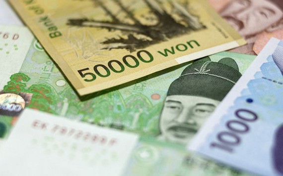Đồng won Hàn Quốc giảm xuống mức thấp nhất kể từ tháng 1/2017