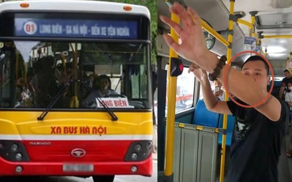 Bắt kẻ biến thái 'tự xử' cạnh nữ sinh cấp 2 trên xe buýt ở Hà Nội