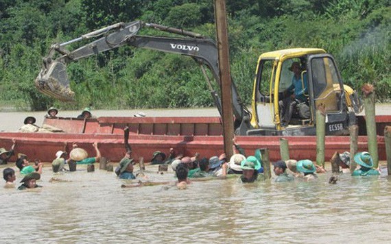 Vỡ đê bao ở Đắk Lắk, 1.000 ha lúa chìm trong biển nước