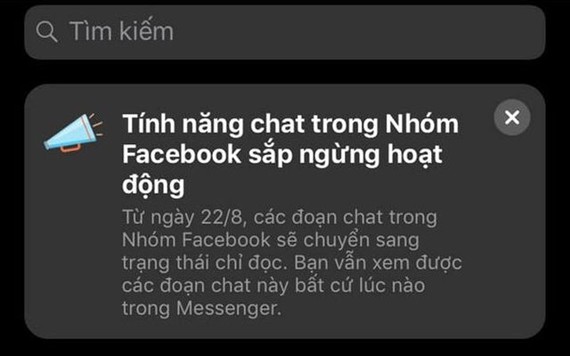 Sự thật về thông tin Facebook thông báo bỏ tính năng chat nhóm