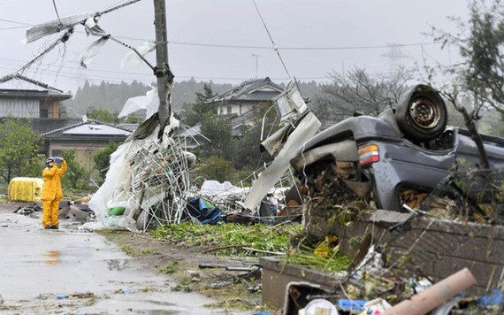 Siêu bão Hagibis mạnh nhất 60 năm qua tàn phá Nhật Bản