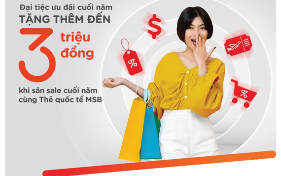 Quẹt thẻ hoàn tiền với đại tiệc ưu đãi cuối năm từ MSB