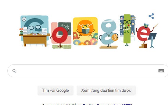 Google Doodle mừng ngày Nhà giáo Việt Nam 20/11