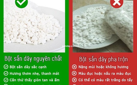 Cách chọn đúng bột sắn dây thơm ngon