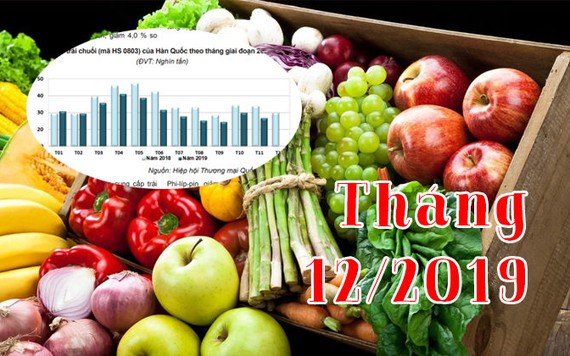 Báo cáo ngành hàng rau quả cuối tháng 12/2019: Xuất khẩu giảm so với năm 2018