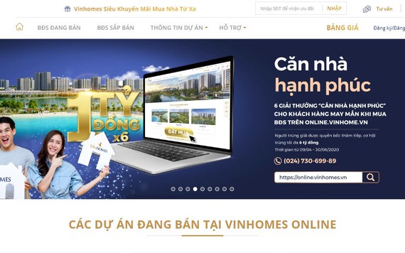 Giữa tâm bão dịch COVID-19, Vinhomes ra mắt sàn giao dịch bất động sản trực tuyến