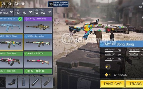 Top súng mạnh nhất Call of Duty Mobile