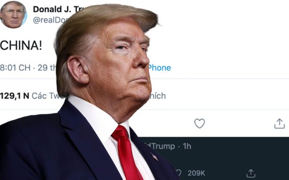 Dòng tweet có đúng 1 chữ "CHINA!" của Trump dậy sóng mạng xã hội