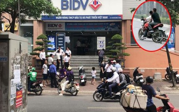 Hai đối tượng nổ súng cướp ngân hàng BIDV tại Hà Nội