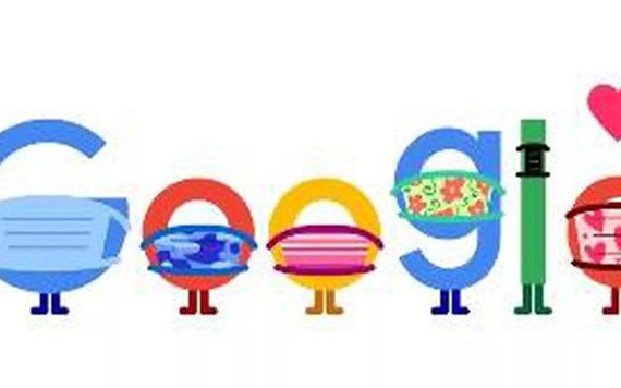 Google Doodle phát thông điệp kêu gọi người dân đeo khẩu trang