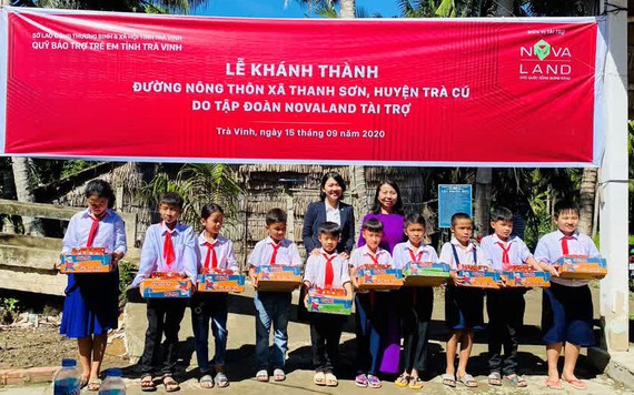 Khánh thành con đường mới tới trường cho các em học sinh xã Thanh Sơn