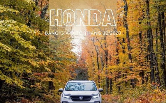 Bảng giá ô tô Honda mới nhất tháng 12/2020