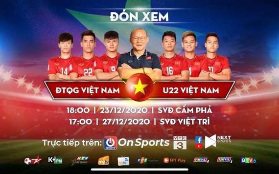 Tuyển Việt Nam đá giao hữu với U22 vào lúc 18h chiều nay