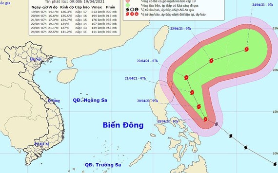 Ảnh hưởng siêu bão Surigae, Bắc Biển Đông biển động mạnh