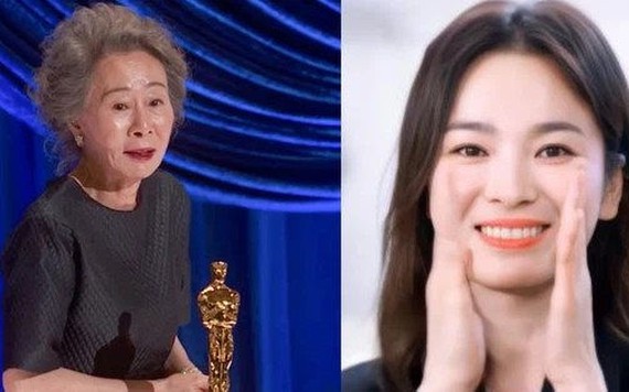Song Hye Kyo chúc mừng nữ diễn viên gạo cội Youn Yuh Jung