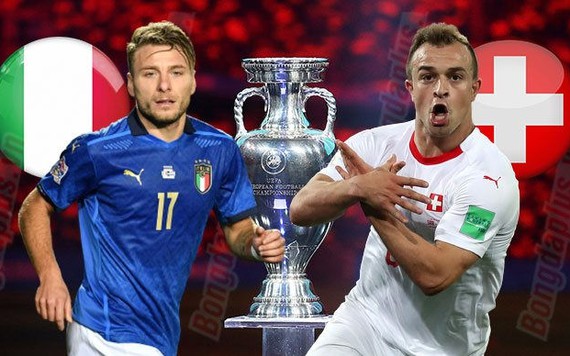 Lịch thi đấu bóng đá hôm nay 17/6/2021: Italia vs Thụy Sỹ