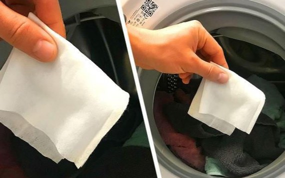 Cách loại bỏ xơ vải trên quần áo chỉ bằng khăn giấy ướt