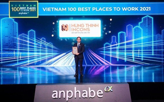 Hưng Thịnh Incons nhận cú đúp giải thưởng tại lễ trao giải Nơi làm việc tốt nhất Việt Nam 2021
