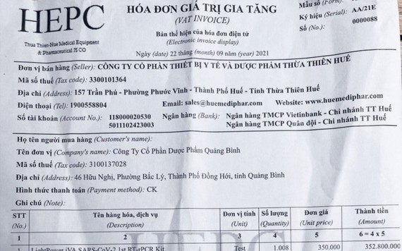 Công ty Dược Quảng Bình: Nhận 'hoa hồng' của Việt Á từ 20%-25%
