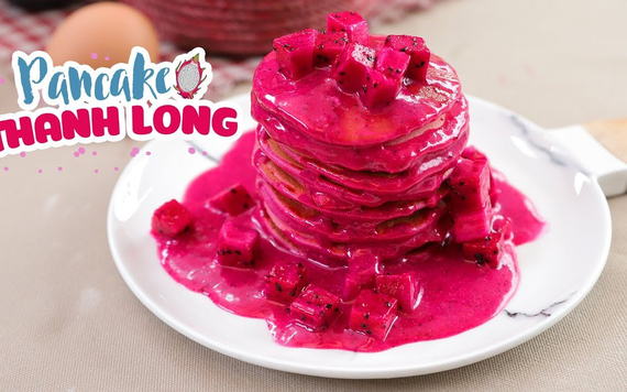 Món ngon mỗi ngày: Pancake thanh long đỏ
