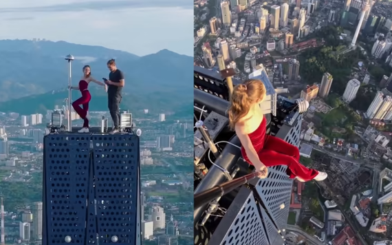Malaysia điều tra cặp đôi leo lên tháp Merdeka 118 tầng