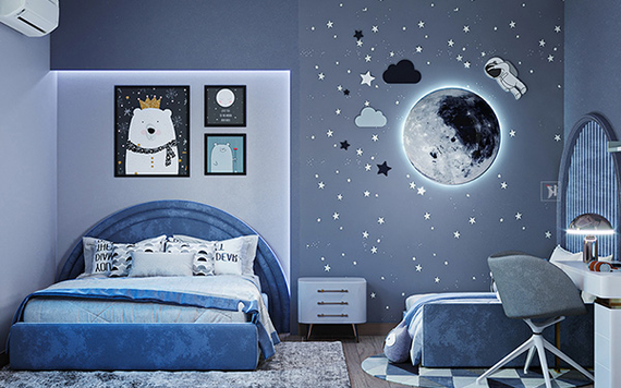 Mang cả vũ trụ rộng lớn vào phòng ngủ cho trẻ