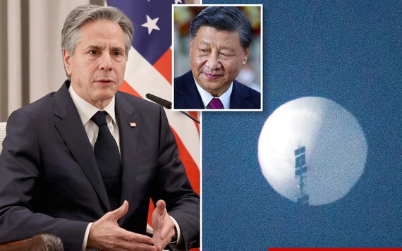 Ngoại trưởng Blinken hoãn chuyến thăm Trung Quốc sau vụ khinh khí cầu 'bay lạc' vào không phận nước Mỹ

