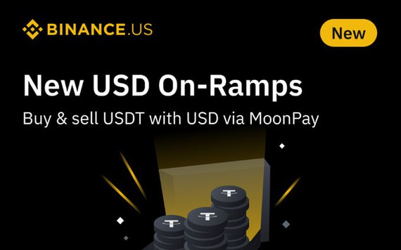 Binance.US hợp tác với MoonPay thay thế ngân hàng trong việc mua bán USDT bằng USD