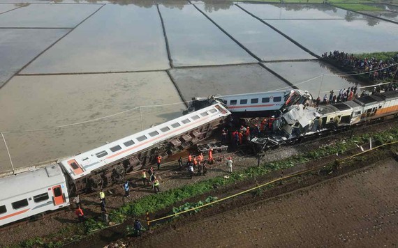 Tai nạn tàu hỏa ở Indonesia, 3 người thiệt mạng