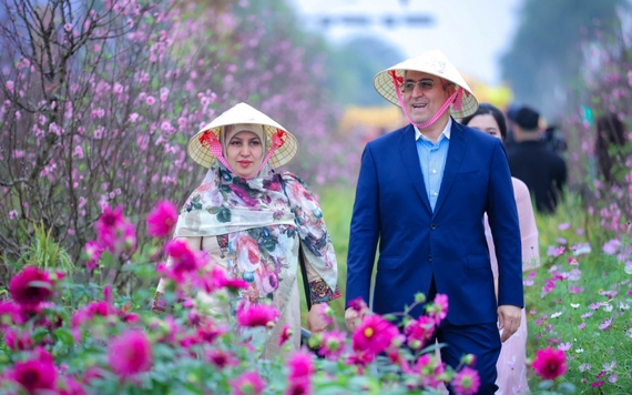 Hàng ngàn du khách hào hứng đường hoa Home Hanoi Xuan 2024